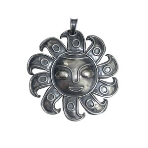 James Avery Cara Del Sol Pendant Retired Large Sterling Silver 925 Sun Face